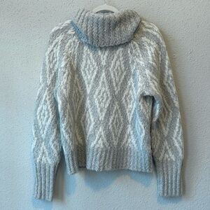J. Crew chunky alpaca turtleneck sweater in Fair Isle diamonds
